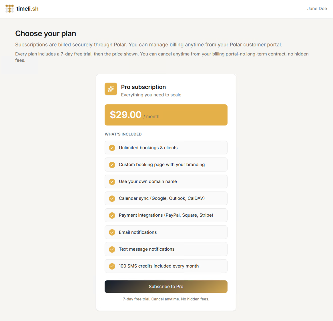 Plan selection cards