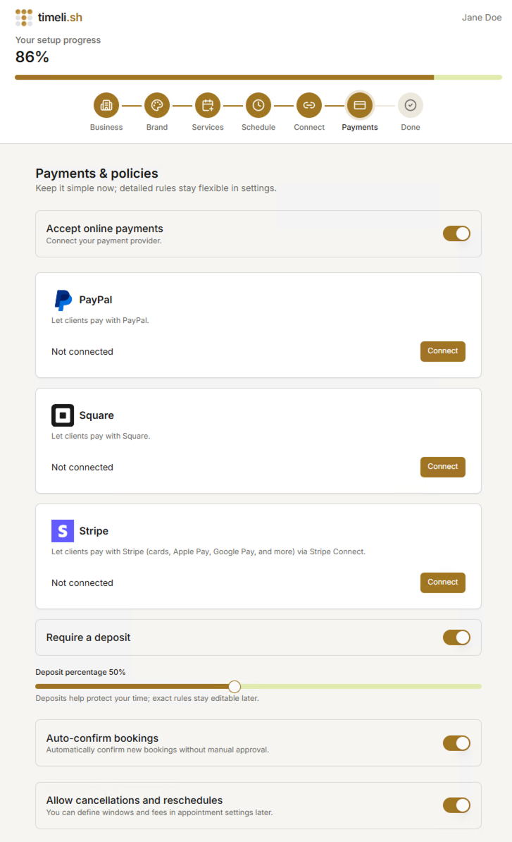 Payments connectors